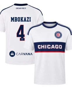 Mbekezeli Mbokazi White Jersey with Epic Chicago Fire FC Fan Apparel