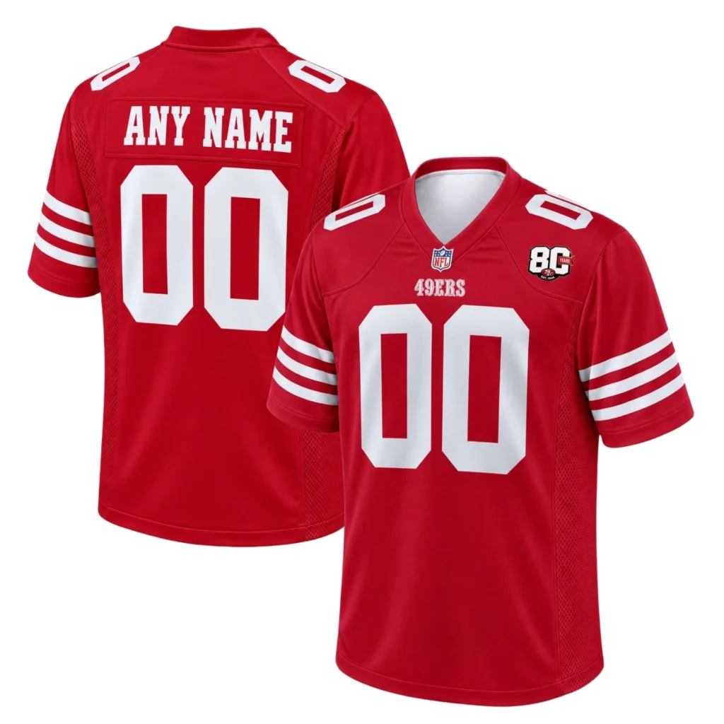Men's 49ers 80th Anniversary Jersey Stunning Alternate Style