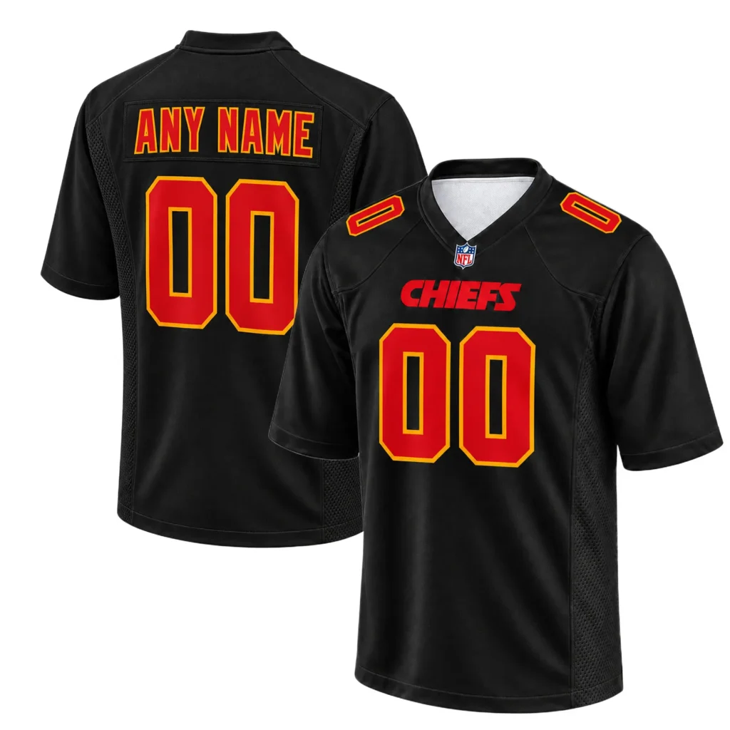 Men's Black Kansas City Chiefs Jersey Game Day Attractive