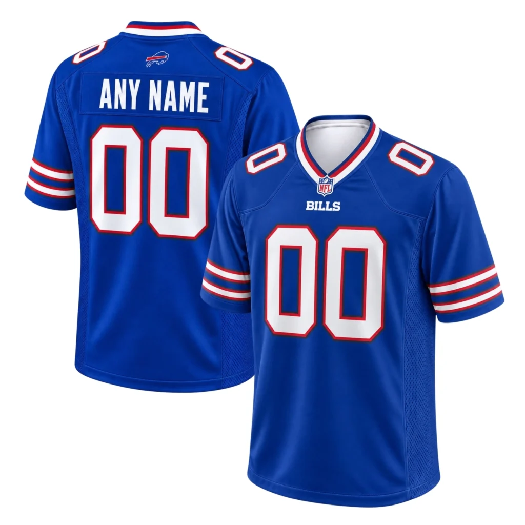 Men's Buffalo Bills Custom Football Jersey Bold Royal Blue