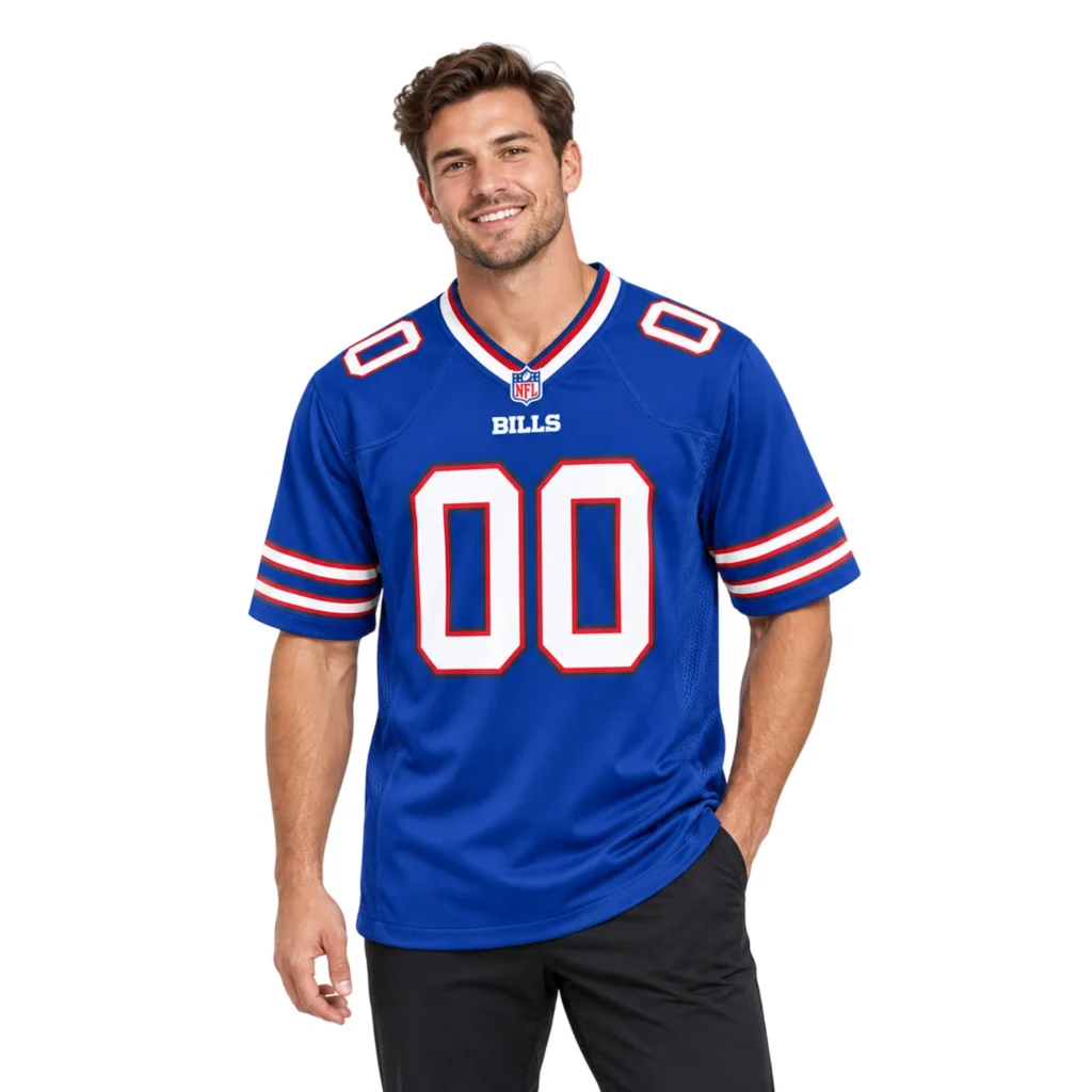 Men's Buffalo Bills Custom Football Jersey Bold Royal Blue