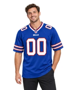 Men's Buffalo Bills Custom Football Jersey Bold Royal Blue