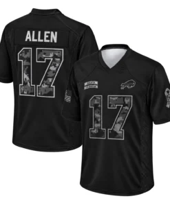 Men's Buffalo Bills Josh Allen Jersey Bold Black 2026 Salute to Service