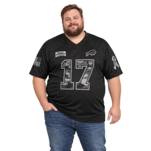 Men's Buffalo Bills Josh Allen Jersey Bold Black 2026 Salute to Service