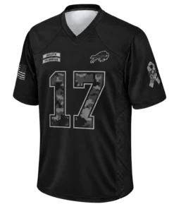 Men's Buffalo Bills Josh Allen Jersey Bold Black 2026 Salute to Service