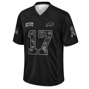 Men's Buffalo Bills Josh Allen Jersey Bold Black 2026 Salute to Service