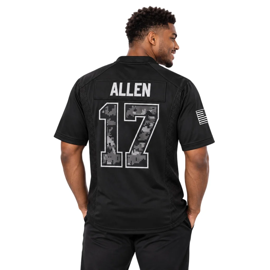 Men's Buffalo Bills Josh Allen Jersey Bold Black 2026 Salute to Service