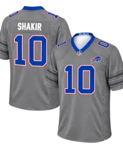 Men's Buffalo Bills Khalil Shakir Jersey Powerful Gray Look