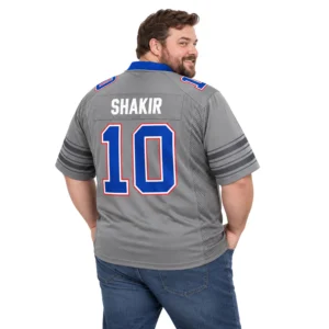 Men's Buffalo Bills Khalil Shakir Jersey Powerful Gray Look