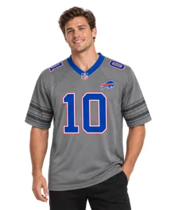 Men's Buffalo Bills Khalil Shakir Jersey Powerful Gray Look