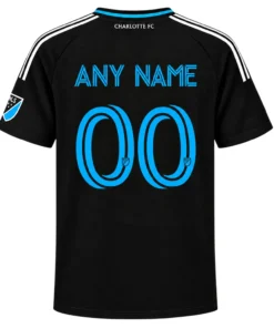 Men's Charlotte FC Black Jersey Custom Player Elite Style