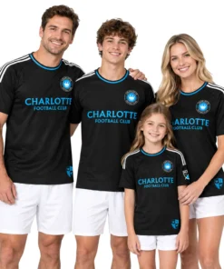 Men's Charlotte FC Black Jersey Custom Player Elite Style