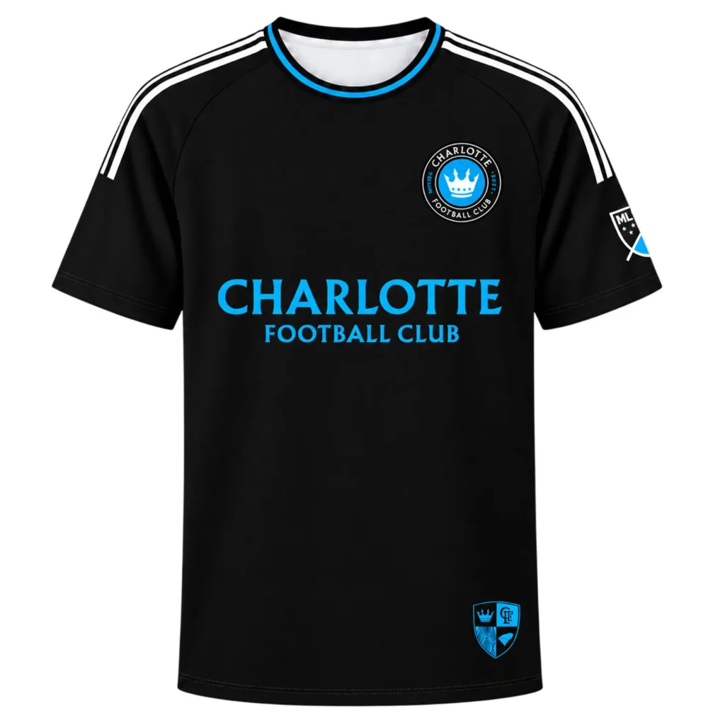 Men's Charlotte FC Black Jersey Custom Player Elite Style