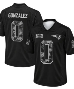 Men's Christian Gonzalez Patriots Jersey Bold Black 2026 Salute