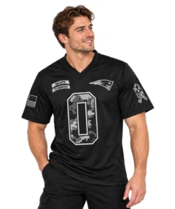 Men's Christian Gonzalez Patriots Jersey Bold Black 2026 Salute