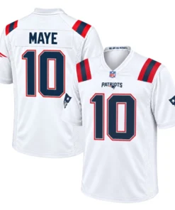 Men's Drake Maye Patriots Jersey Remarkable White Style