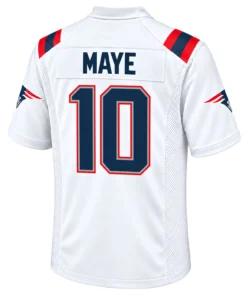Men's Drake Maye Patriots Jersey Remarkable White Style