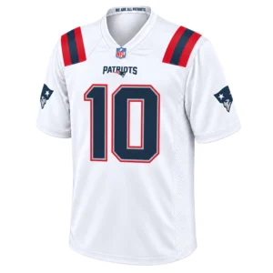 Men's Drake Maye Patriots Jersey Remarkable White Style