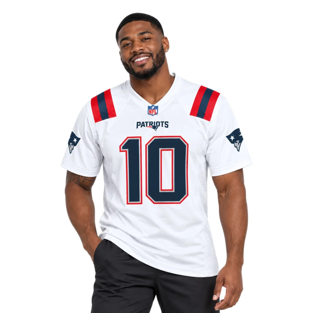 Men's Drake Maye Patriots Jersey Remarkable White Style