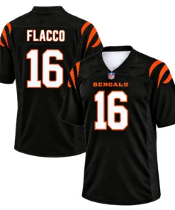 Men's Joe Flacco Bengals Black Jersey Game Day Elite
