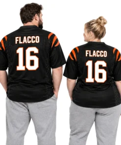 Men's Joe Flacco Bengals Black Jersey Game Day Elite