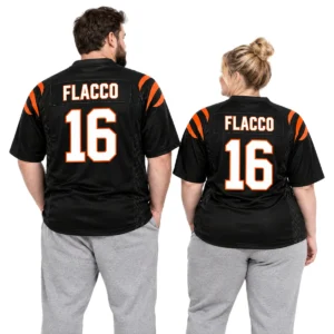 Men's Joe Flacco Bengals Black Jersey Game Day Elite