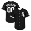Men's White Sox Jersey Dynamic Black Custom Alternate