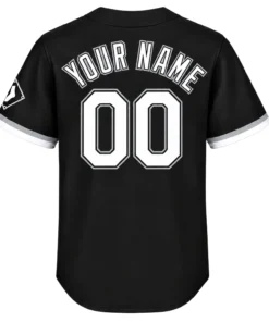Men's White Sox Jersey Dynamic Black Custom Alternate