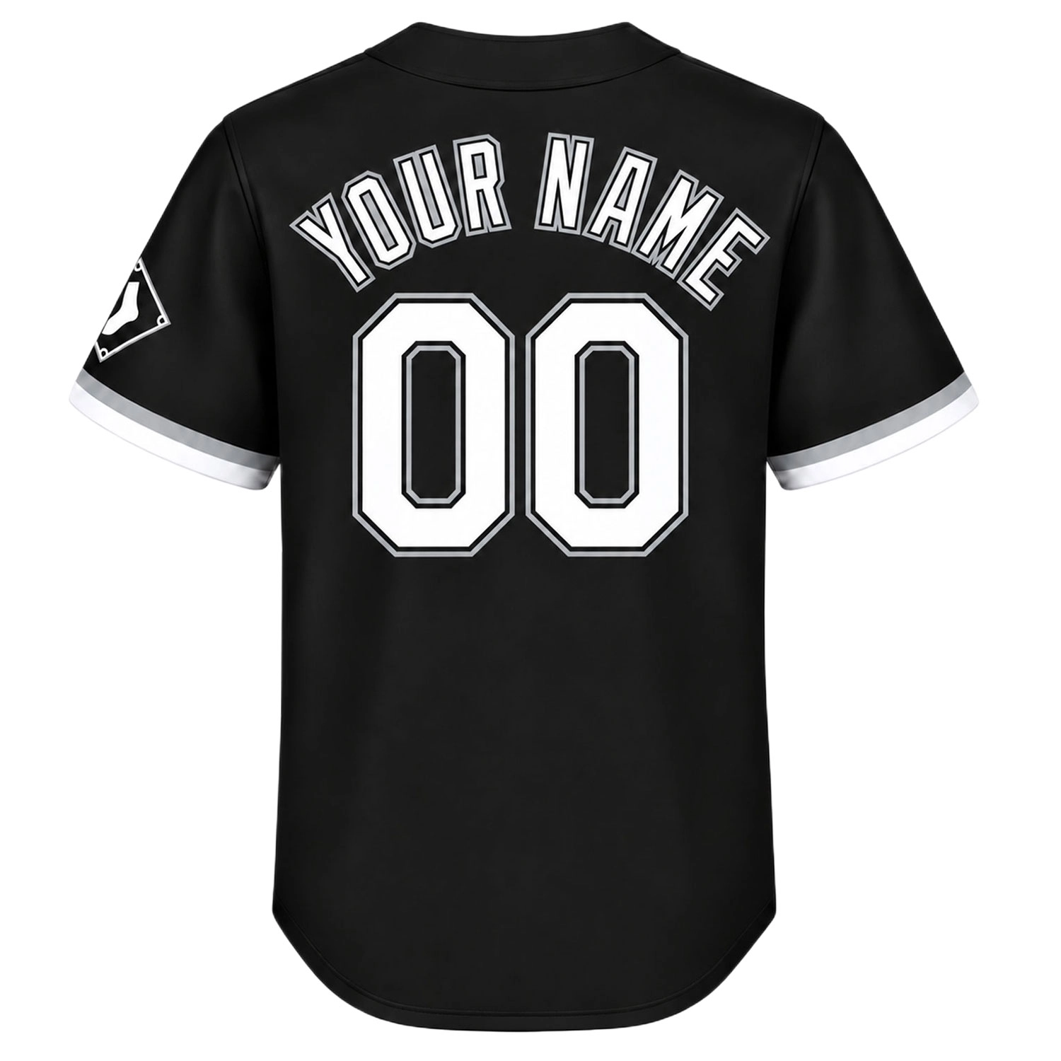 Men's White Sox Jersey Dynamic Black Custom Alternate