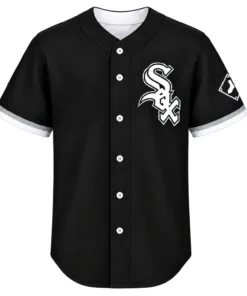 Men's White Sox Jersey Dynamic Black Custom Alternate