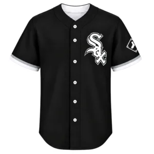 Men's White Sox Jersey Dynamic Black Custom Alternate
