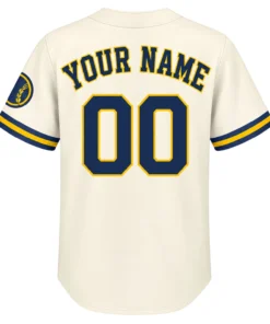 Milwaukee Brewers Custom Jersey Remarkable Cream Home