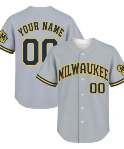 Milwaukee Brewers Gray Jersey Remarkable Away Style