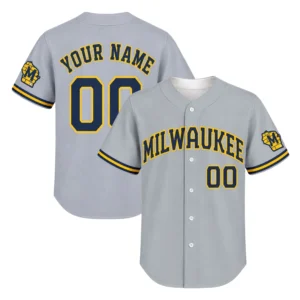 Milwaukee Brewers Gray Jersey Remarkable Away Style