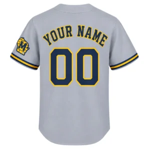 Milwaukee Brewers Gray Jersey Remarkable Away Style