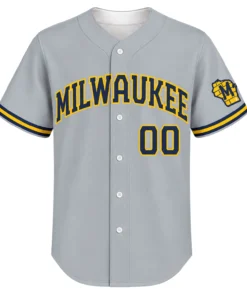 Milwaukee Brewers Gray Jersey Remarkable Away Style