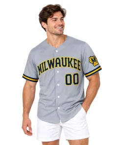 Milwaukee Brewers Gray Jersey Remarkable Away Style