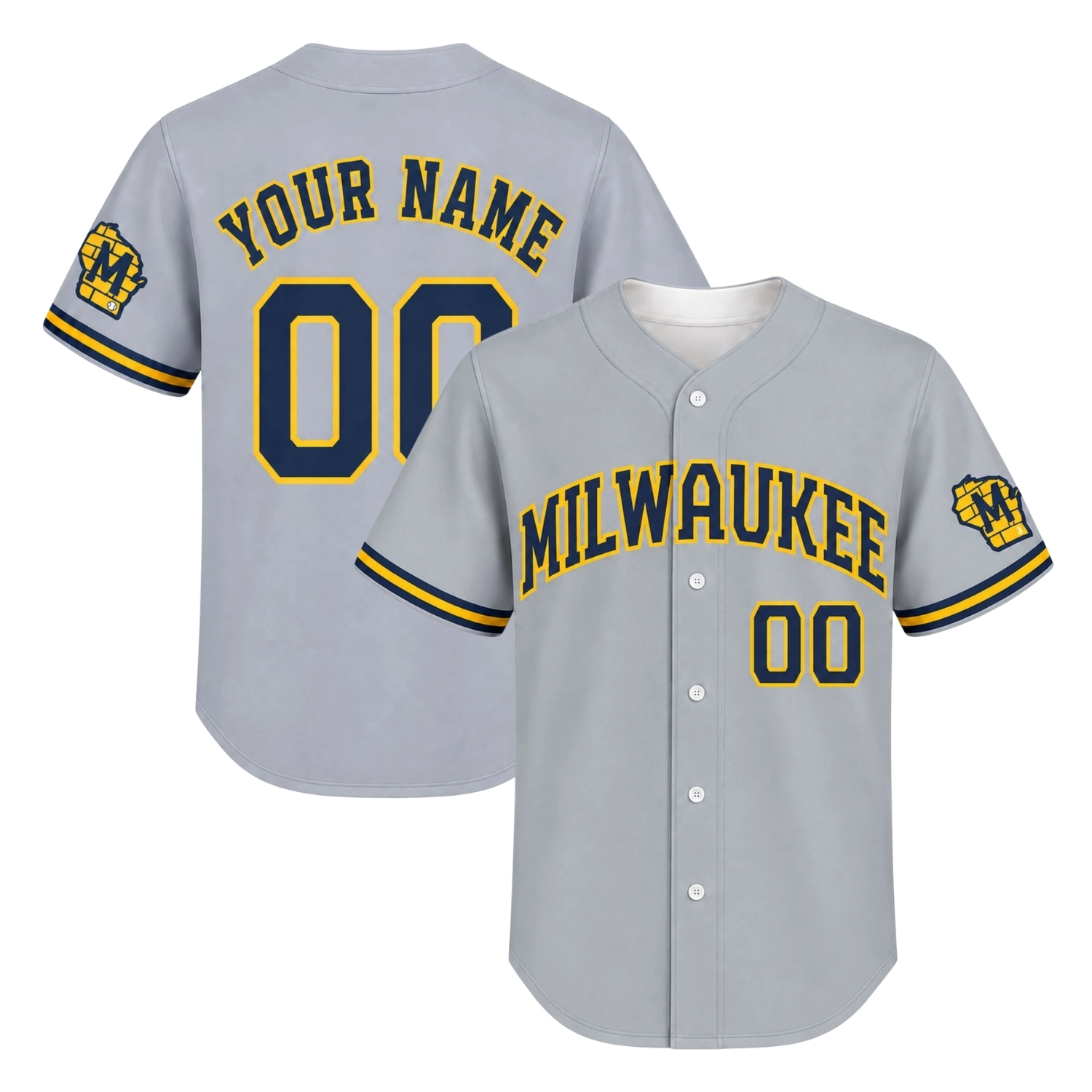 Milwaukee Brewers Gray Jersey Remarkable Away Style