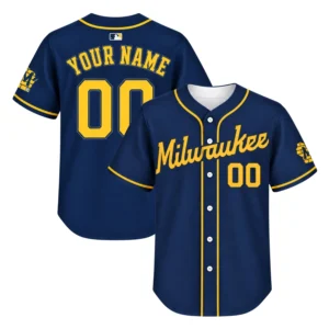 Milwaukee Brewers Navy Jersey Vibrant Baseball Style