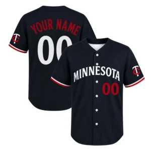 Minnesota Baseball Jersey Custom Exclusive Navy Style