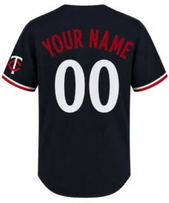 Minnesota Baseball Jersey Custom Exclusive Navy Style