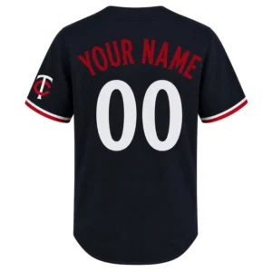 Minnesota Baseball Jersey Custom Exclusive Navy Style
