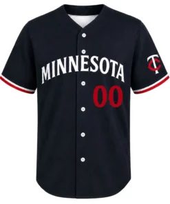 Minnesota Baseball Jersey Custom Exclusive Navy Style