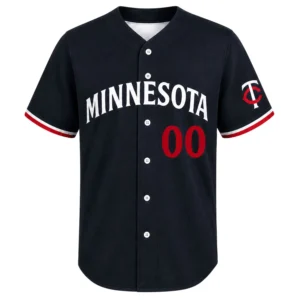 Minnesota Baseball Jersey Custom Exclusive Navy Style