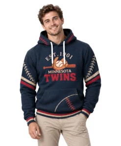 Minnesota Twins Baseball Hoodie Creative Vintage Look