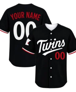 Minnesota Twins Black Custom Jersey Memorable Style