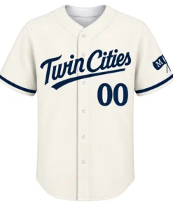 Minnesota Twins Custom Baseball Jersey Bold Cream Style