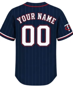 Minnesota Twins Custom Jersey Navy Pinstripe Brilliant
