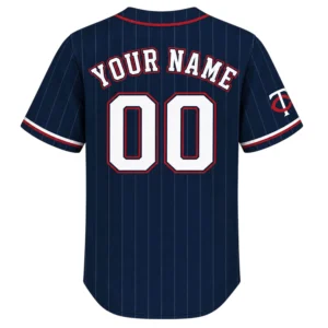 Minnesota Twins Custom Jersey Navy Pinstripe Brilliant