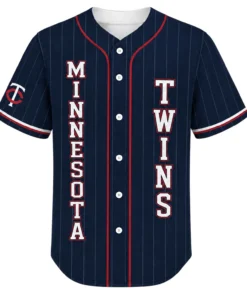 Minnesota Twins Custom Jersey Navy Pinstripe Brilliant
